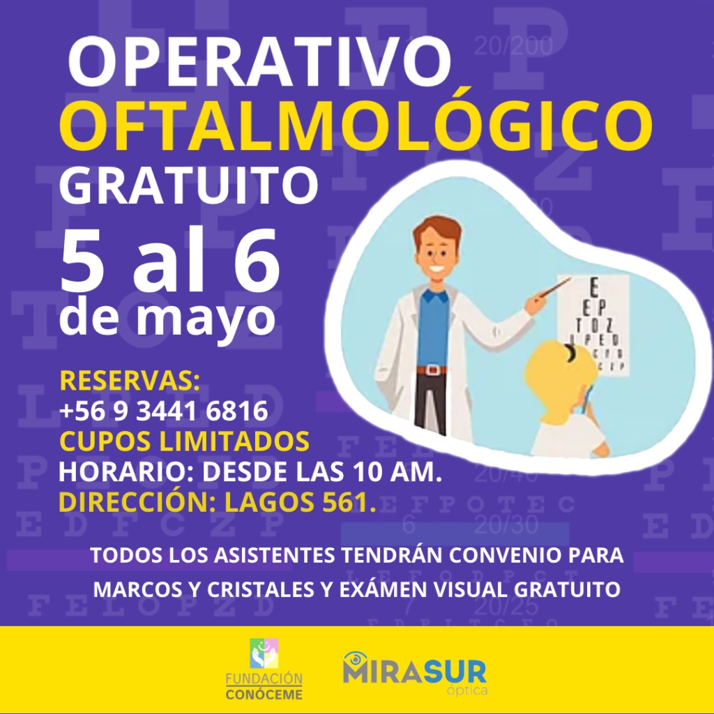 Operativo Oftalmológico GRATUITO este 5 y 6 de Mayo. 2 Nuevo proyecto1