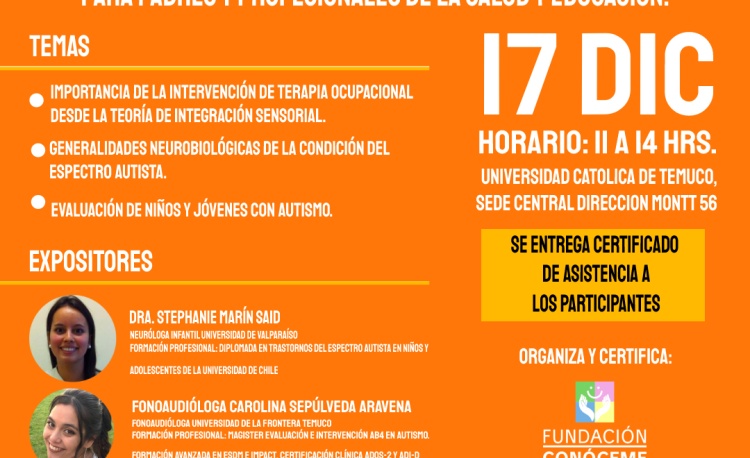 Jornada de Charlas para Padres y Profesionales de la Salud y Educación. 6 fyer acfun1 1